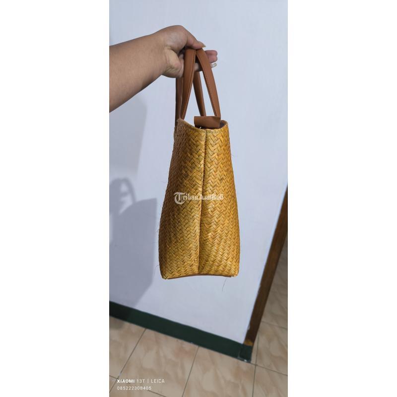 Tas Pandan Warna Kuning Rotan - Karangasem Bali