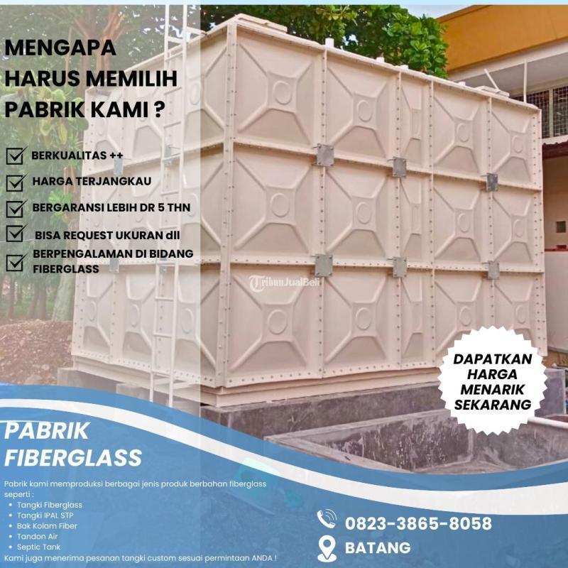 Tangki Air FRP 3000Liter, Tangki Panel Kotak FRP Harga Ekonomis - Batang Jawa Tengah