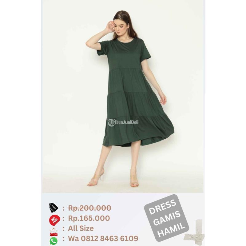 Dress Busui Friendly Nursing Wear untuk Ibu Hamil dan Menyusui BU005 - Jakarta Utara
