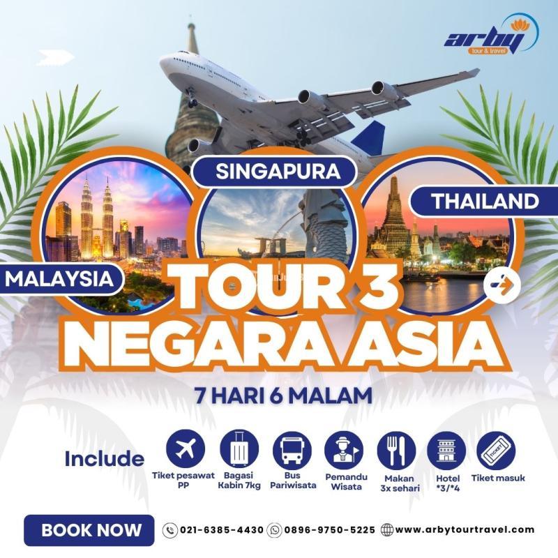 Open Trip 3 Negara Malaysia Singapura Thailand 7H6M - Jakarta Pusat