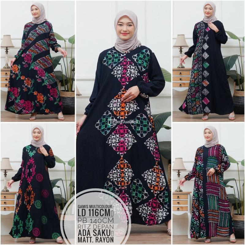Gamis Batik Cap Premium Multicolour by Batik Roro Syifa - Pekalongan Jawa Tengah