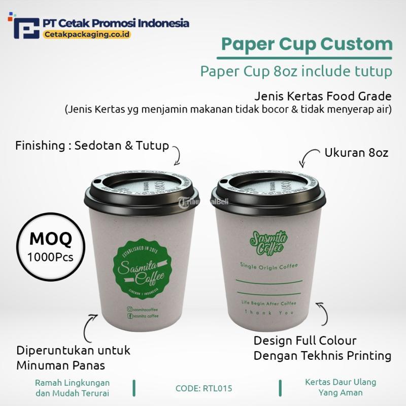 Cetak Paper Cup 8oz Custom Tahan Panas Terdekat di Jakarta Timur ...