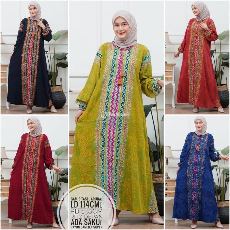 Gamis Batik Cap Premium Tasel Aruna by Batik Roro Syifa - Pekalongan Jawa Tengah 