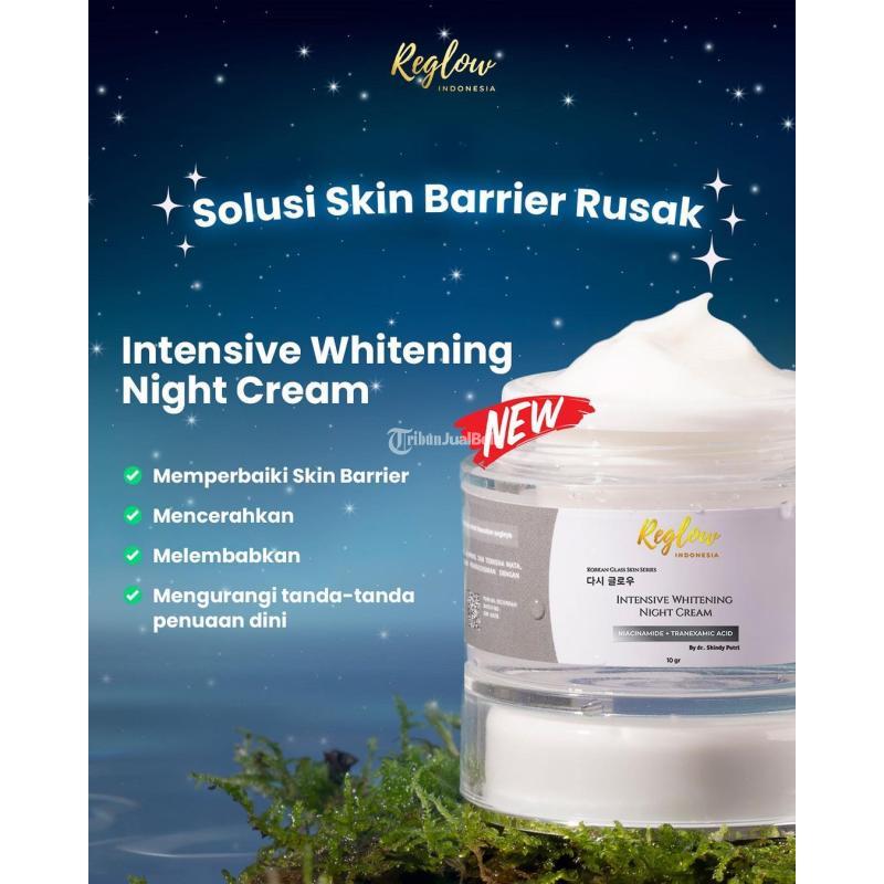 Reglow Whitening Night Cream Pencerah Wajah Penghilang Flek Noda Hitam - Surabaya Jawa Timur