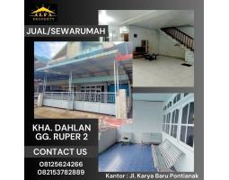Disewakan Rumah LT208 LB315 SHM 4KT 2KM Jalan KHA Dahlan Ruper 2 - Kota Pontianak Kalimantan Barat