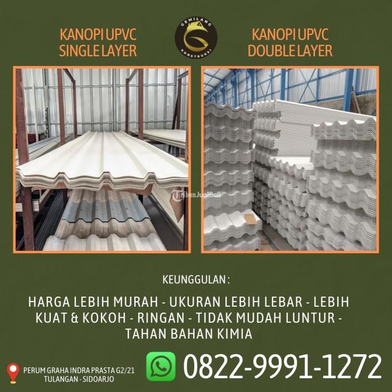 Jasa Kanopi UPVC Single Layer Aluminium - Mojokerto Jawa Timur