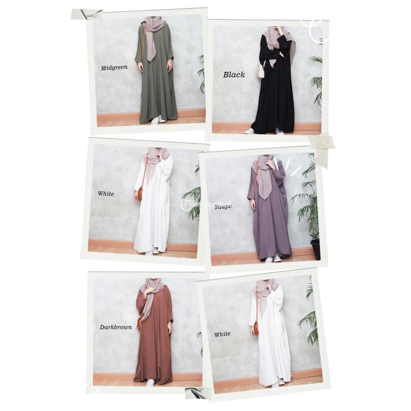 Dress Muslim Wanita Motif Polos Busui Friendly Jasmine BU 007 - Jakarta Utara