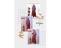 Gamis Polos Daily Casual Dres Syari Busui Wudhu Friendly M-012 - Jakarta Utara