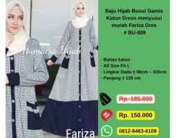 Baju Hijab Busui Gamis Katun Dress Menyusui Murah Fariza Dres  BU 009 - Jakarta Utara