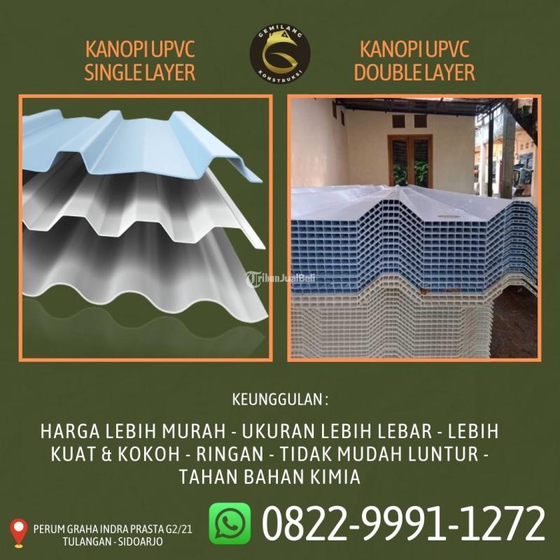 Jasa Kanopi UPVC Single Layer Enamel - Sidoarjo Jawa Timur