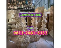 Distributor Kap Lampu Gantung dari Rotan - Bantul Jogja