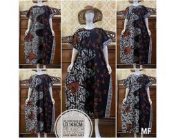 Long Dress Lowo Batik Cap Premium Sogan Daun by Batik Roro Syifa - Pekalongan Jawa Tengah