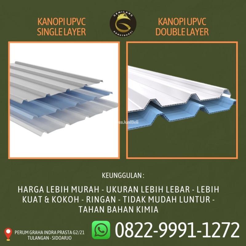 Jasa Pasang Kanopi Upvc Single Layer Galvalu - Sidoarjo Jawa Timur