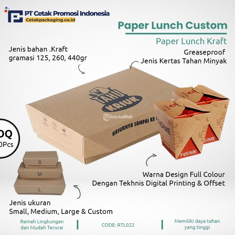 Cetak Paper Box Lunch Kraft Custom Kotak Makanan Terdekat - Surabaya Jawa Timur