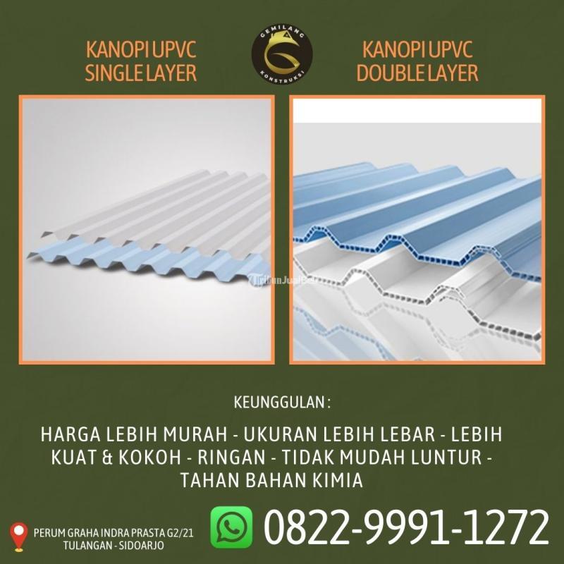 Jasa Kanopi UPVC Single Layer Transparan - Sidoarjo Jawa Timur