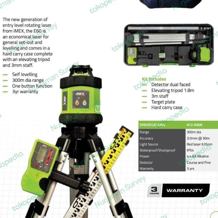 Rotating Level Imex E60 Rotary Laser - Jakarta Barat