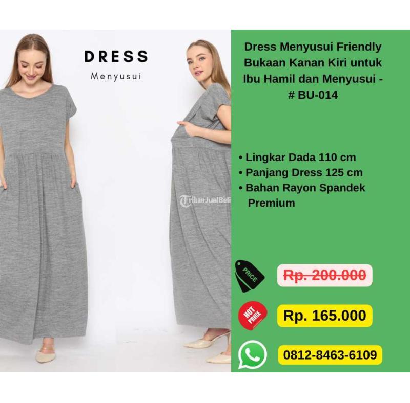 Dress Menyusui Friendly Bukaan Kanan Kiri untuk Ibu Hamil dan Menyusui - Jakarta Utara