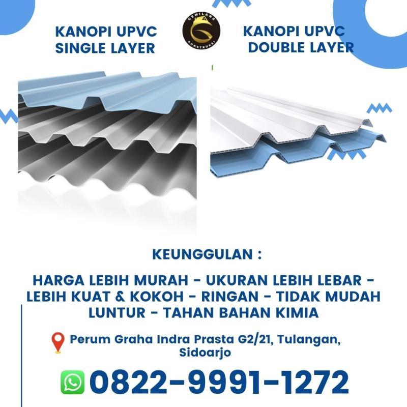 Jasa Kanopi Upvc Single Layer Enamel - Sidoarjo Jawa Timur 