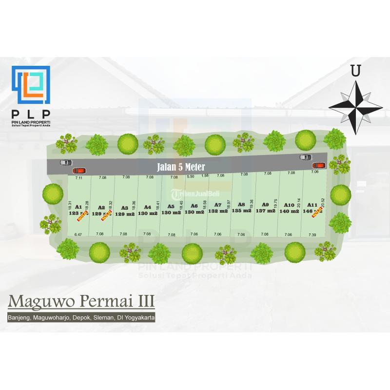 Dijual Tanah Kavling Luas 129m2 SHM Murah Maguwoharjo - Sleman Yogyakarta