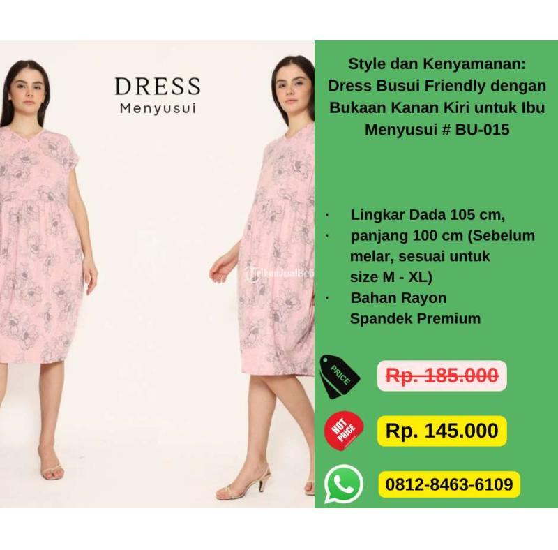 Style dan Kenyamanan Dress Busui Friendly dengan Bukaan Kanan Kiri untuk Ibu Menyusui - Jakarta Utara