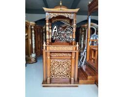 Mimbar Masjid Kuba Ukir Full Kayu Jati - Yogyakarta