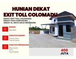 Jual Rumah Tipe 36 Baru dekat Exit Toll Colomadu - Sukoharjo Jawa Tengah