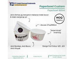 Kemasan Rice Bowl Paper Tanpa Tutup Ukuran 800ml Custom Terdekat - Surabaya Jawa Timur