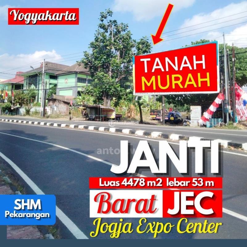 Dijual Tanah Jogja Barat JEC tepi Jl Raya Janti Lt 4478 m2 lb 53 m SHM - Bantul Yogyakarta