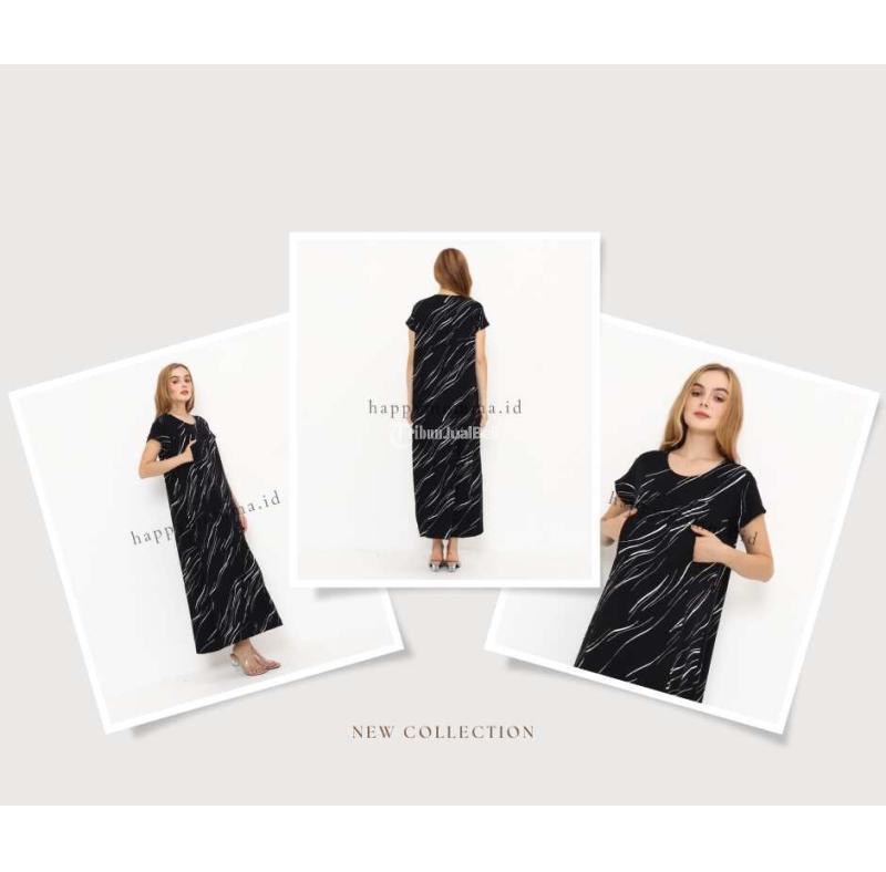 Baju Dress Menyusui Bukaan Kanan Kiri Busui Friendly Maternity BU 016 - Jakarta Utara