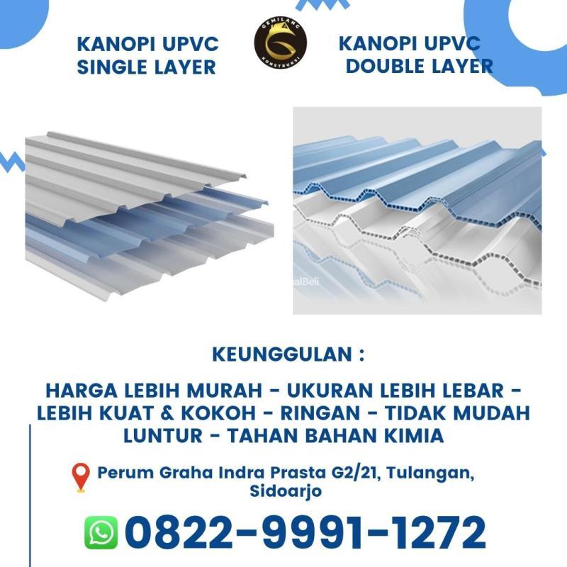 Jasa Kanopi Upvc Single Layer Transparan - Mojokerto Jawa Timur