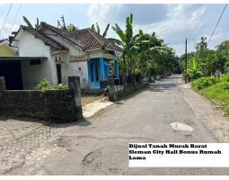 Dijual Tanah Murah Barat Sleman City Hall Bonus Rumah Lama - Sleman Yogyakarta 