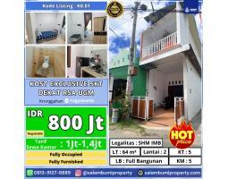 Dijual Kos Exclusive 5KT 5KM Second Full Penghuni dekat RSA UGM,UTY-Kronggahan - Sleman Jogja