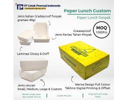 Percetakan Lunch Box Paper Foopak Cetak Full Colour Terdekat -  Surabaya Jawa Timur