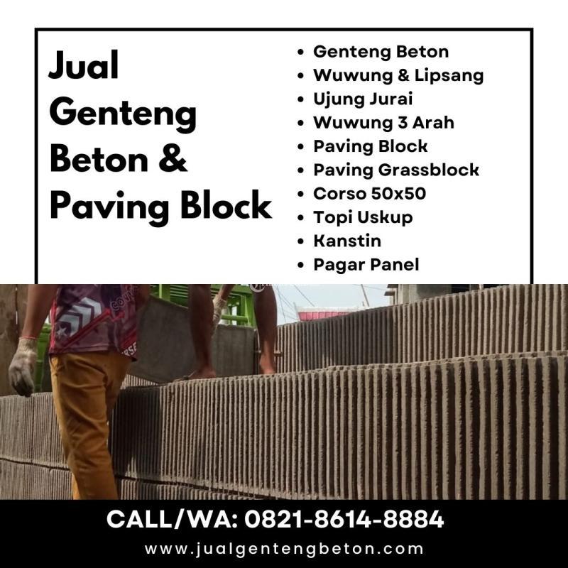 Genteng Beton Datar Berkualitas Tinggi - Malang Jawa Timur 