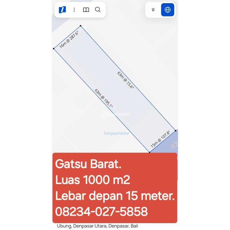 Jual Gudang Luas 1000 m2 Area Jl Gatsu Barat dekat Jl Kargo - Denpasar Bali