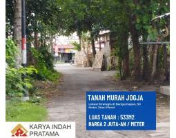 Dijual Tanah Murah Luas 533m2 SHM di Banguntapan 50 Meter Jalan Pleret - Bantul  