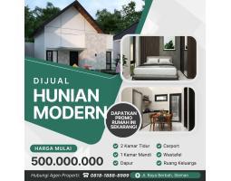 Dijual Rumah SHM KPR 2KT 1KM, 5 Menit dari Ringroad Blok O Berbah Sleman - Jogja