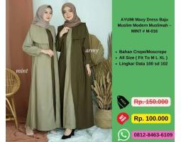 Ayumi Maxy Dress Baju Muslim Modern Muslimah  MINT M-016 - Jakarta Utara 