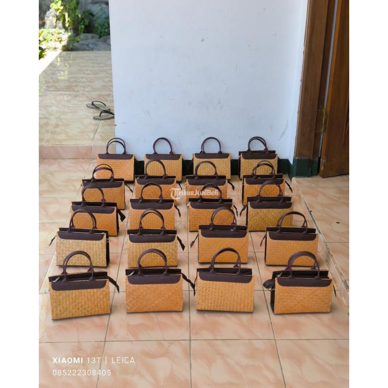 Tas Kantor Pandan Kuning Rotan Anyaman - Deli Serdang 