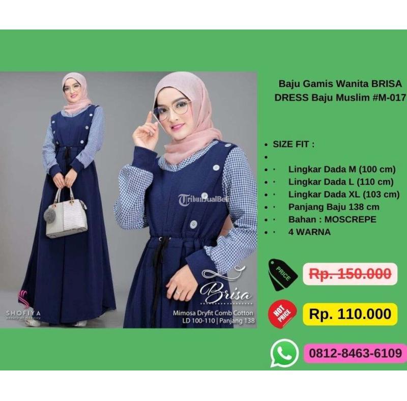 Baju Gamis Wanita Brisa Dress Baju Muslim M-017 - Jakarta Utara 