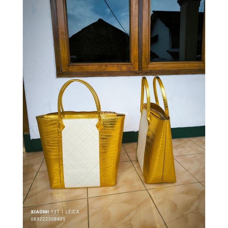 Tas Pandan Vynil Croco Emas - Jakarta Selatan