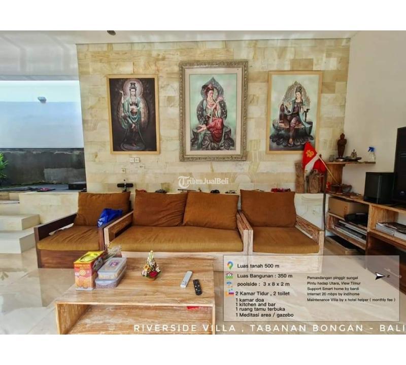 Dijual Villa 3KT 2KM Tanah Luas di Tabanan Bali View Sungai - Tabanan