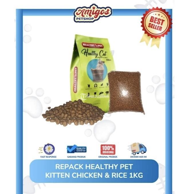 Repack Healthy Pet Kitten Chicken dan Rice Kemasan 1 Kg - Makassar