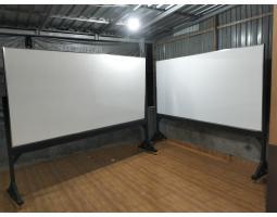 Papan Tulis White Board Kaki Kayu 122cm X 244cm - Banjarbaru