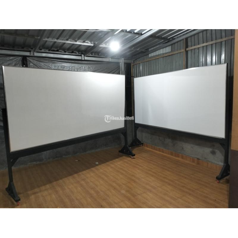 Papan Tulis White Board Kaki Kayu 122cm X 244cm - Banjarbaru