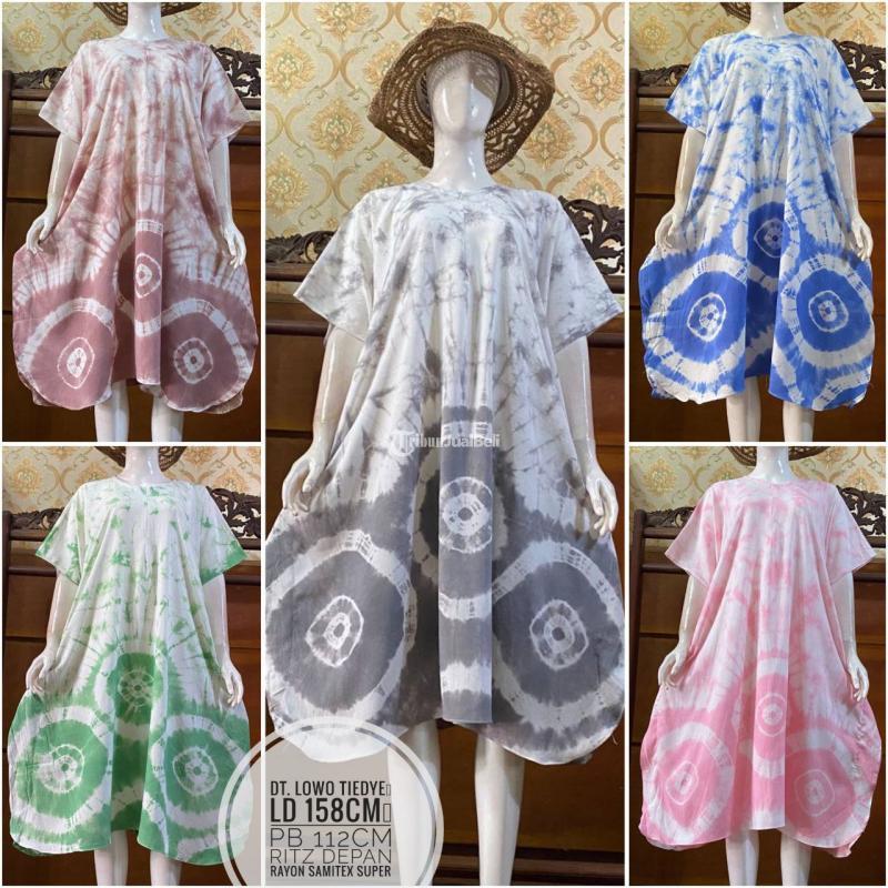  Daster Lowo Batik Cap Premium Motif Tiedye Bahan Rayon - Pekalongan 