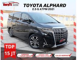 Mobil Toyota Alphard G Tahun 2021 ATPM 2.5 New Model Facelift TDP 15 Juta - Jakarta Utara 
