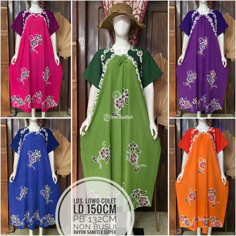 Batik Roro Syifa Longdress Lowo Batik Cap Premium Colet Bahan Rayon - Pekalongan 