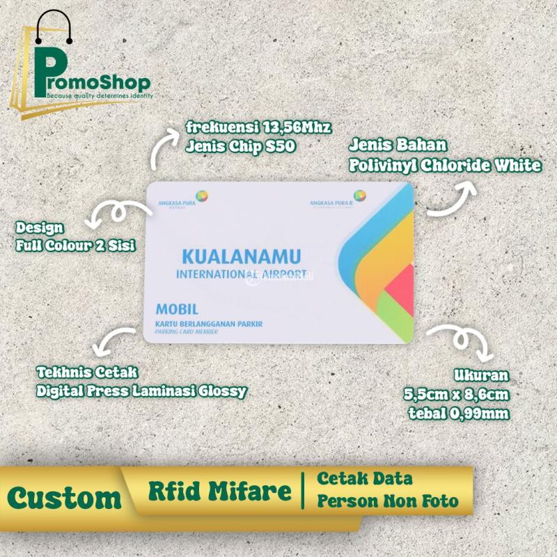 Cetak Kartu Mifare Access RFID Data Perso Non Foto Percetakan - Surabaya