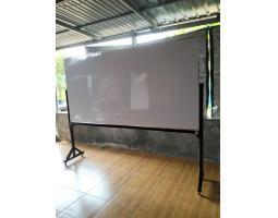 Papan Tulis White board Kaki Besi 2 sisi 120cm x 240cm - Banjarbaru